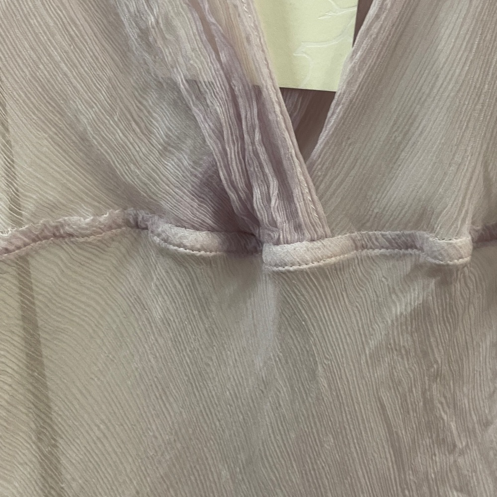 Top Shop Sheer Lavender 100% silk maxi dress romantic delicate fairy Sz 10 - Picture 3 of 7